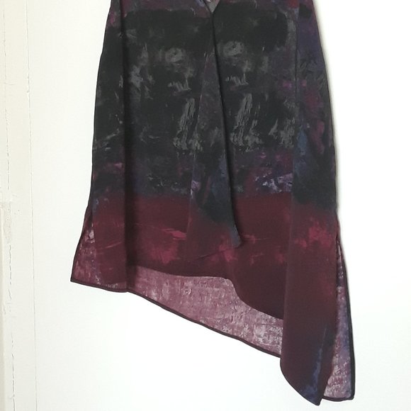 Rachel Rachel Roy Sleeveless Multi-Colour Tunic Top w/Asymmetrical Hemline, Sz.M - Picture 3 of 13
